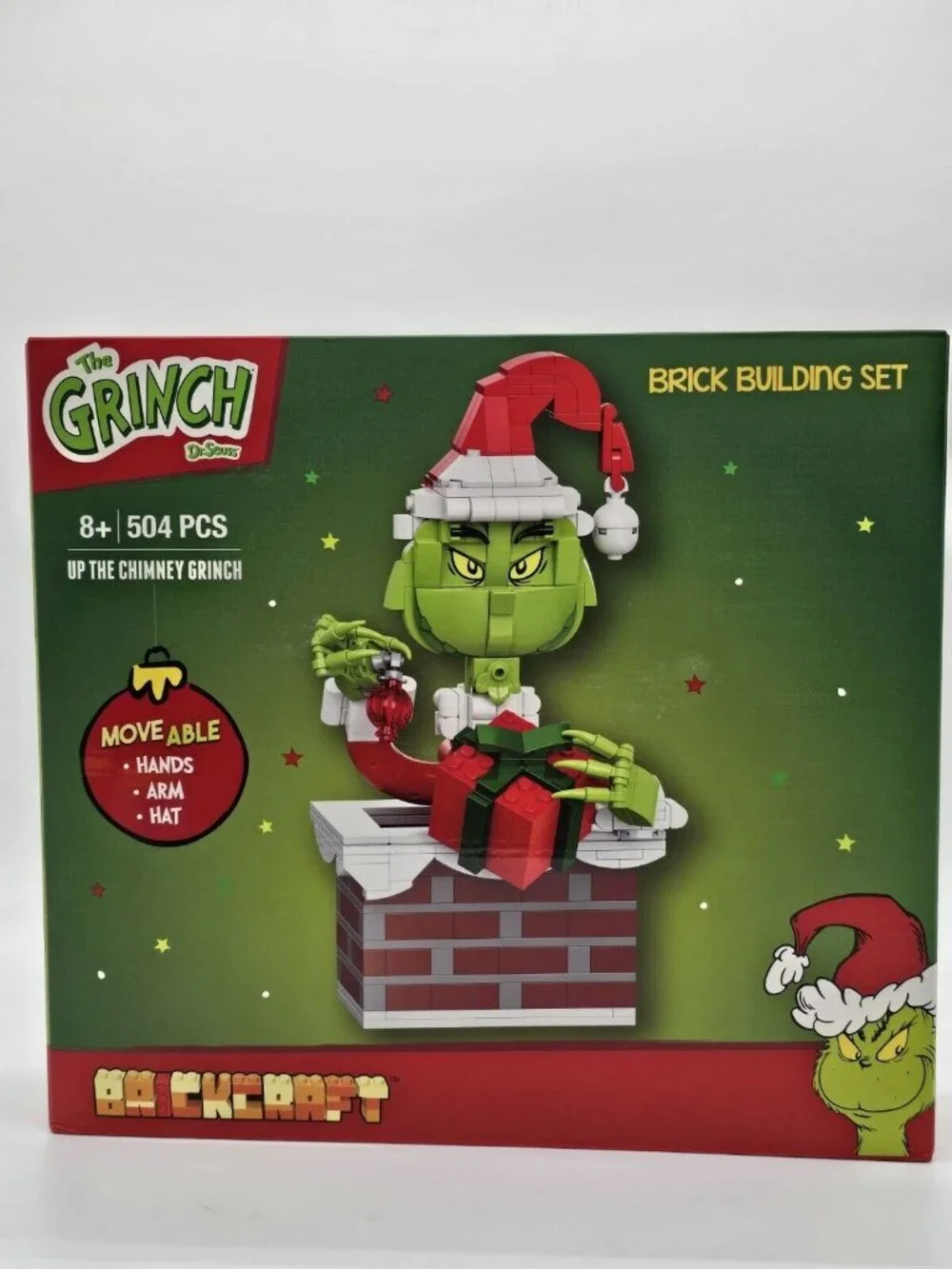 Brickcraft The Grinch Up The Chimney Grinch Christmas Brick Building Set 504 Pc